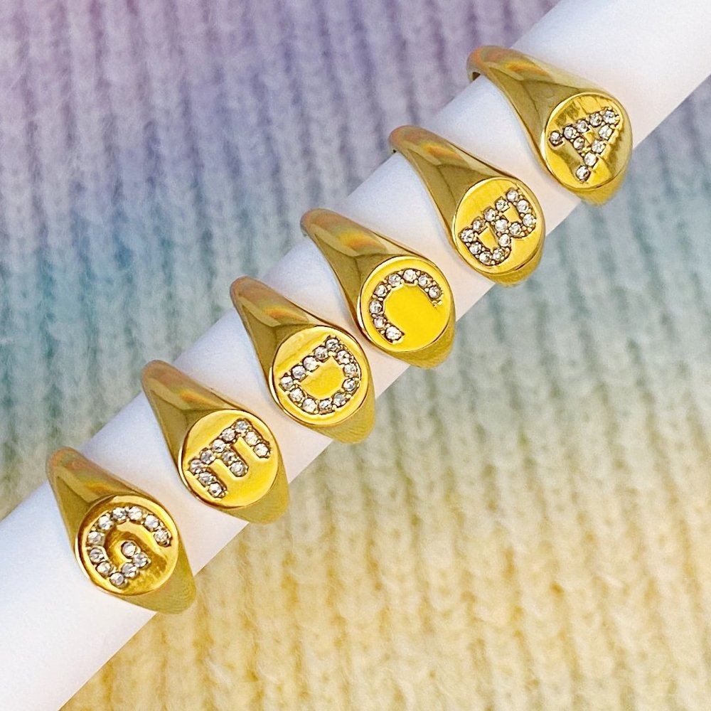 Shine Me Initial Ring